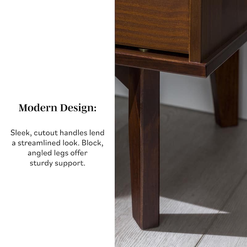 Middlebrook Mid-Century Solid Wood 2-Drawer Nightstand, Set of 2
