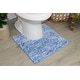 preview thumbnail 1 of 7, Home Weavers Cloud Comfort 100% Microfiber Bathroom Rug Non Slip Bath Mat Water Absorbent Soft Microfiber Shaggy Mat 20"X20" Contour - Blue