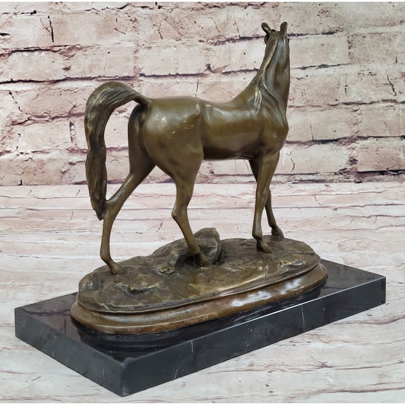 Western Bronze Art France Warm-Blooded Fine Imitative Horse Animals Statue Figurine Figure