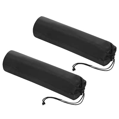 2Pcs 18" Camp Chair Replacement Bag Nylon Foldable Carry Storage Bag with Strap - Black