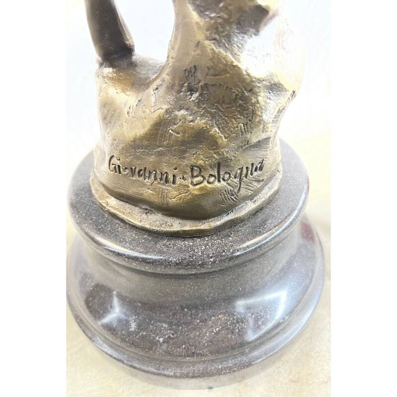 Flying Mercury Hermes W/ Caduceus Bronze Statue Sculpture Giambologna 20 Inches X 11 Inches