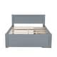 preview thumbnail 7 of 25, Full Size Platform Bed With Drawer And Two Shelves, Easy to Assemble, No Box Spring Required