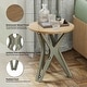 preview thumbnail 9 of 27, COZAYH Pedestal Farmhouse End Table, Distressed Top with Base for Modern Farmhouse, Boho Decor, Round