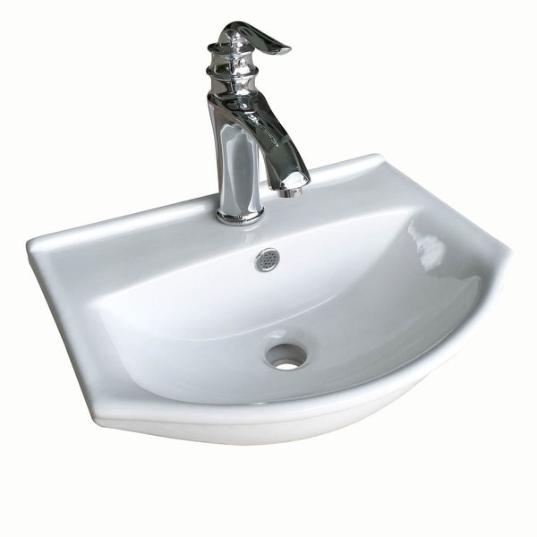 Small Wall Mount Bathroom Sink White China Space Saving | Renovator's Supply