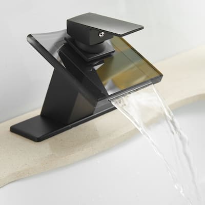 Single Handle Deck Mounted Waterfall Sink Faucet