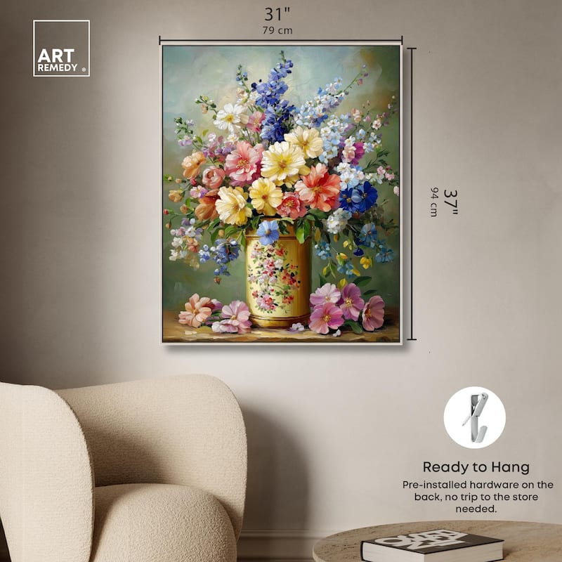 Chromatic Corolla Canvas by Art Remedy