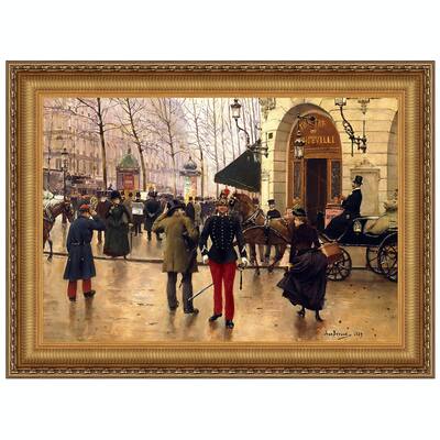 Design Toscano 'Boulevard des Capucines and Vaudeville Theatre in Paris, 1889' Made-to-order Canvas Painting