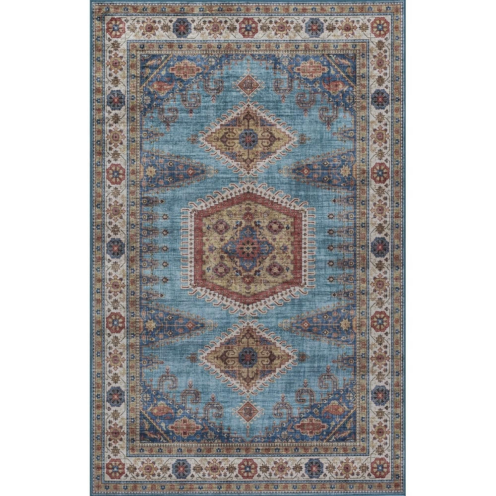 Momeni Karachi Traditional Area Rug with Non-Skid Backing