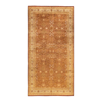 Overton Hand Knotted Wool Vintage Inspired Traditional Mogul Orange Area Rug - 12 x 15+