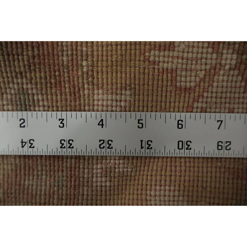 Hand Knotted Oriental 100% Wool Carpet Traditional All-Over Yellow & Gold Ziegler Area Rug - 3' 0'' X 1' 10''