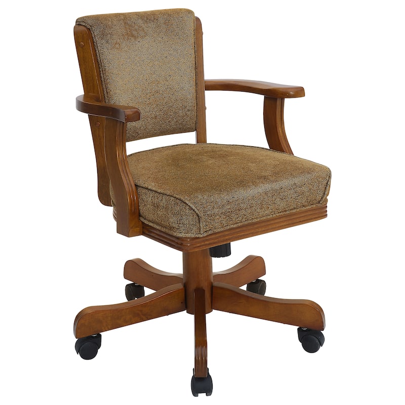 Mitchell Upholstered Swivel Dining and Game Chair Amber - Amber