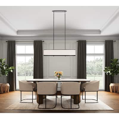 Artcraft High Street 8 Linear Oval-Light Island-Light 15" - Black Finish