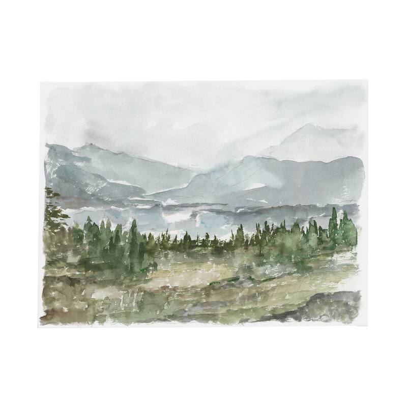 Overcast Reservoir II (48 x 36) Canvas Art Print - Large