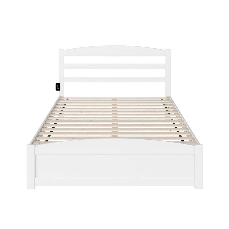 Warren Solid Wood Platform Bed with Footboard