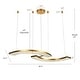 preview thumbnail 7 of 11, Modern Glam 1-Light LED Crystal Chandeliers Island Lights for Kitchen Island - W 40.4" x H 2" x D 16.1"