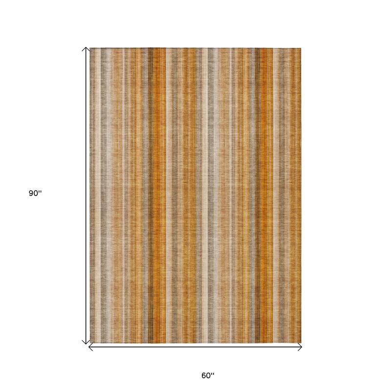 Alsito Stripe Weather Resistant Timeless Fusion Outdoor Rug