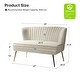 preview thumbnail 115 of 114, HULALA HOME Monica Modern Velvet Curved Tufted Back Loveseat with Metal Tapered Legs