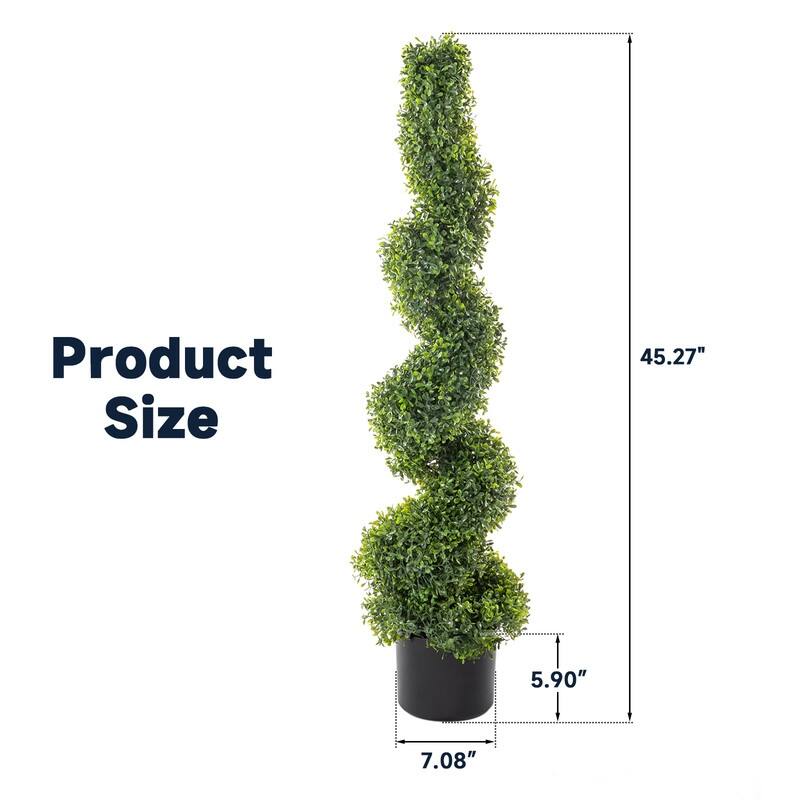 Artificial Buxus Spiral Trees set of 2