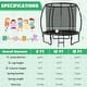 preview thumbnail 6 of 12, 8 Feet ASTM Approved Recreational Trampoline with Ladder Black