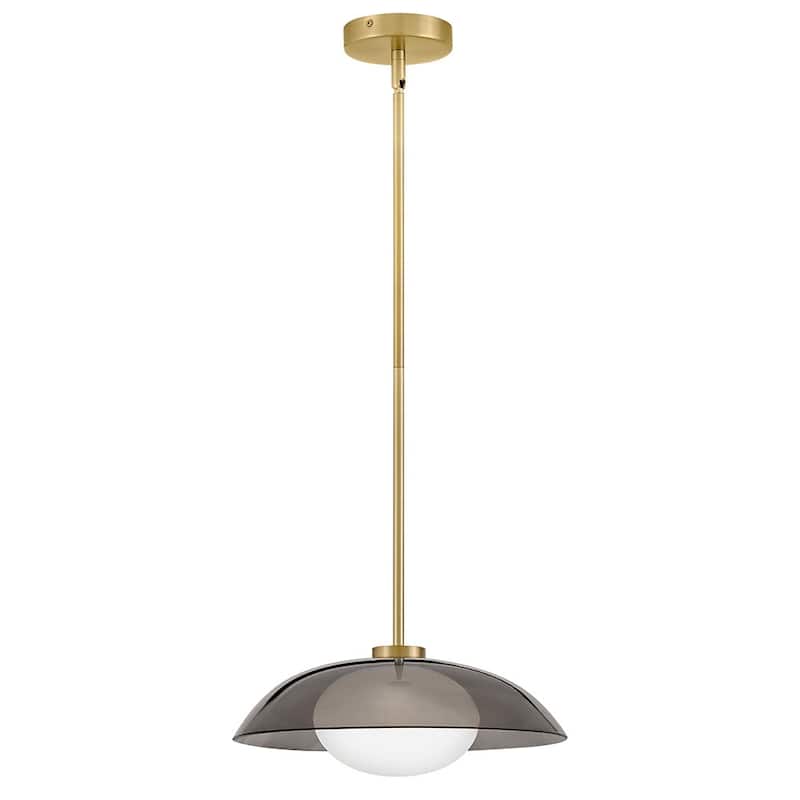 Lark 84447 Jace 14" Wide LED Pendant with Smoked Glass Shade