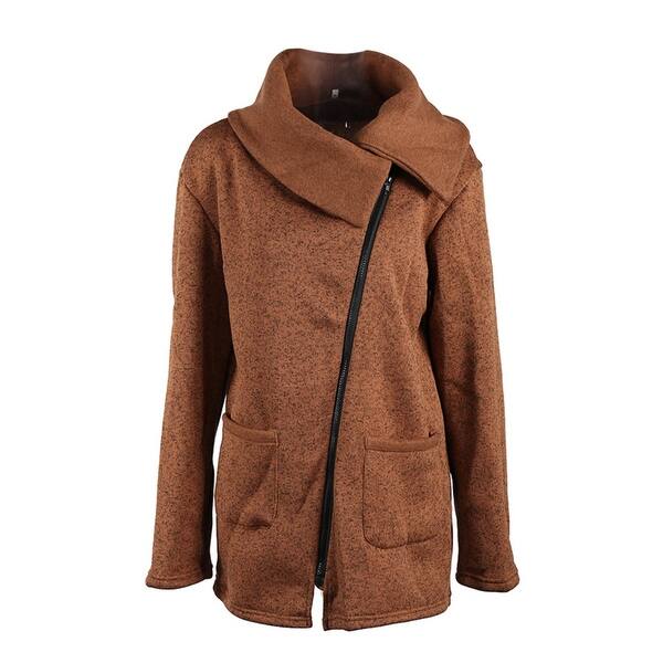 Shop Women S Faux Fur Collar Hooded Zipper Puffer Jacket Coat