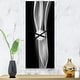 preview thumbnail 8 of 13, Designart 'Glittering Silver Pattern' Oversized Modern Wall CLock 12 in. Wide x 28 in. High