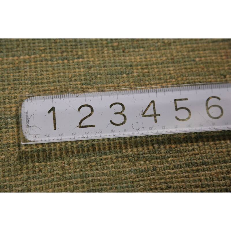 Green & Yellow Gabbeh Modern Area Rug Handmade Wool Carpet - 6'4" x 9'7"