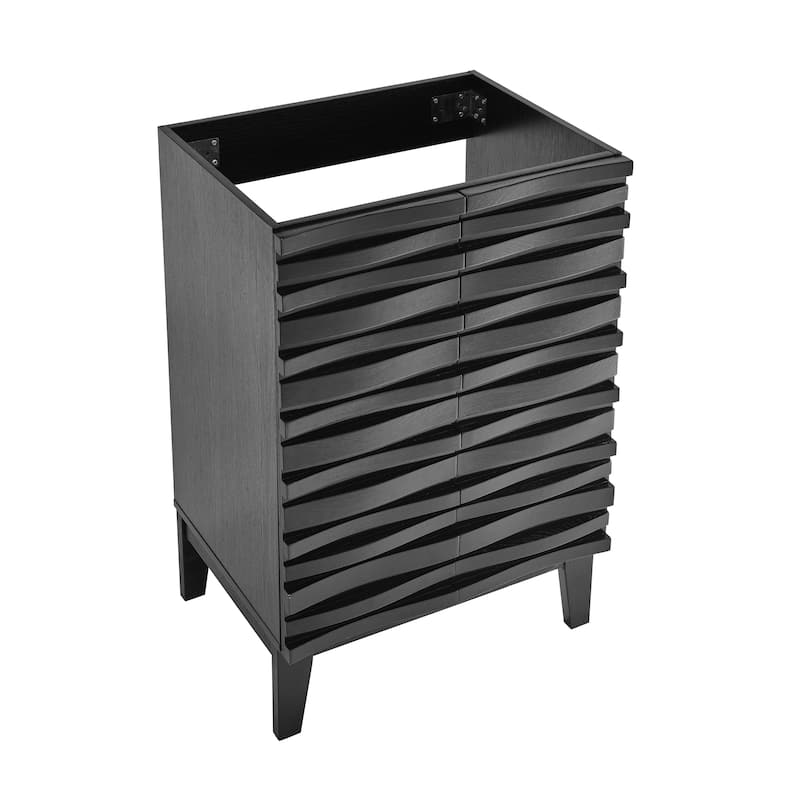 Cascade 24" Bathroom Vanity In Black Cabinet Only