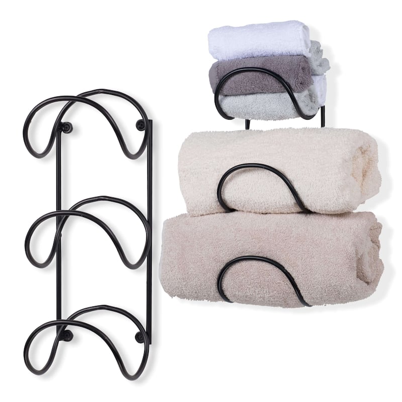 Wallniture Boto Towel Rack, Rustic Wall Decor Bathroom Organizer