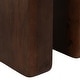 preview thumbnail 10 of 10, Modern Edge Travertine Console Table with Wood Base - 47", Tan & Brown - 46.25"