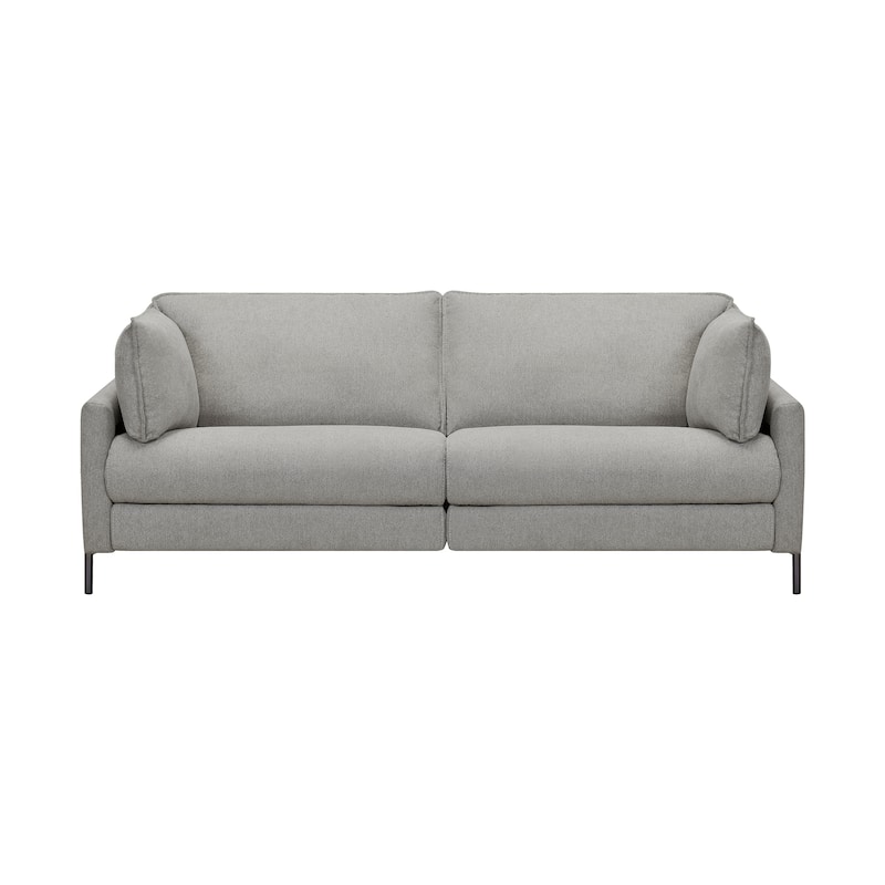 Juliett Blue or Grey 80" Upholstered 3 Seater Power Footrest Cloud Sofa Couch