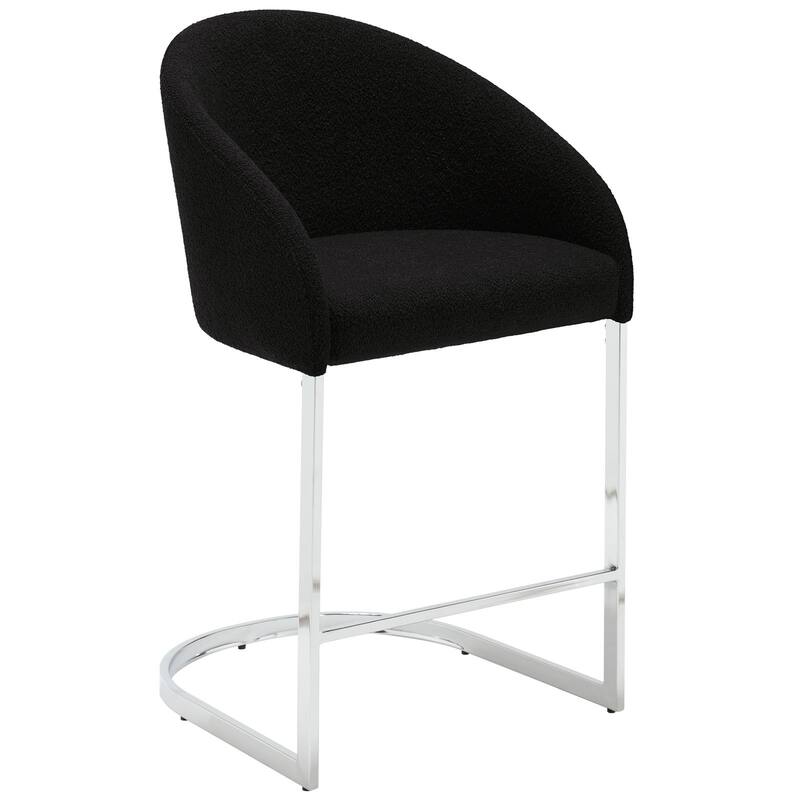 26" Fabric Upholstered Counter Height Bar Stools with Arms - 37" H x 22.4" W x 22" D