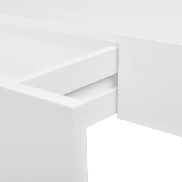 Shop Vidaxl 2x Floating Wall Shelves With Drawers White 18 9