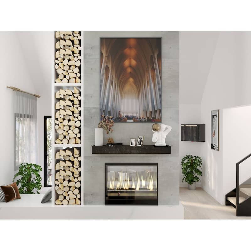 Rough Hewn Fireplace Mantel Shelf