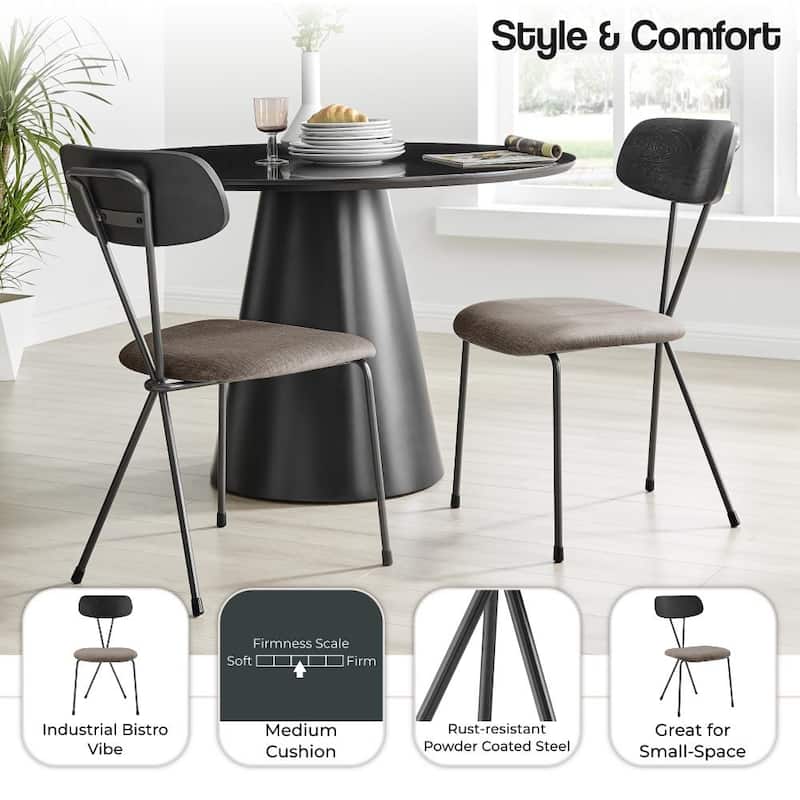 NPD Furniture Elise Fabric Dining Side Chair (Set of 4)