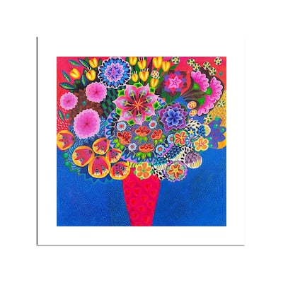 The Red Vase Fine Art Paper Print by Imogen Skelley - Multi