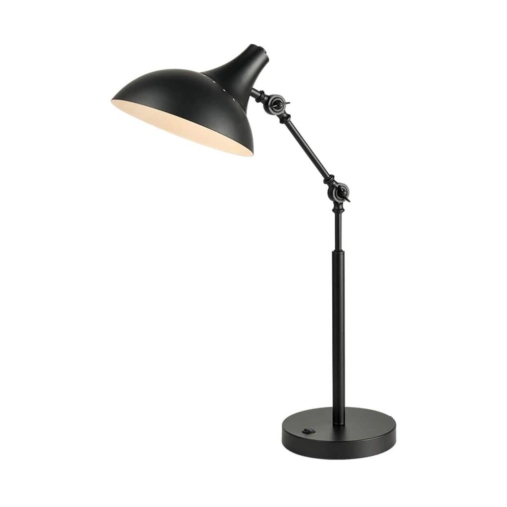 Turin Modern Swing Arm Desk Lamp Black Reading Table Lamp