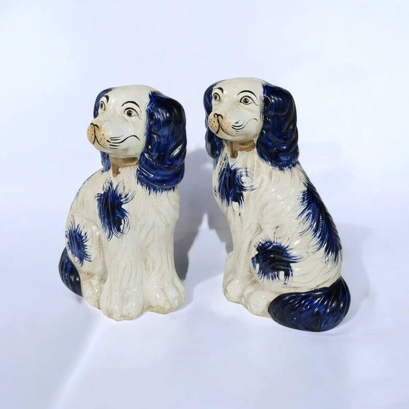 Gerald 2-Piece Ceramic Decorative Staffordshire Dog Figurine