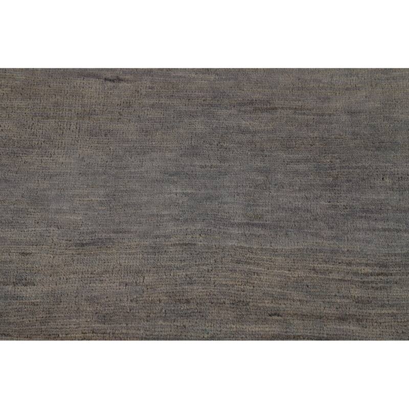 Contemporary Gabbeh Runner Rug Hand-Knotted Wool Carpet - 2'8"x 9'5"