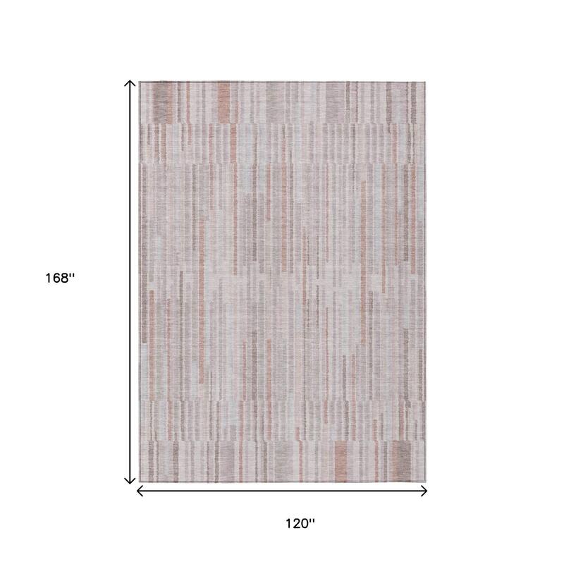 HomeRoots Striped Transitional Rectangle Outdoor Rug