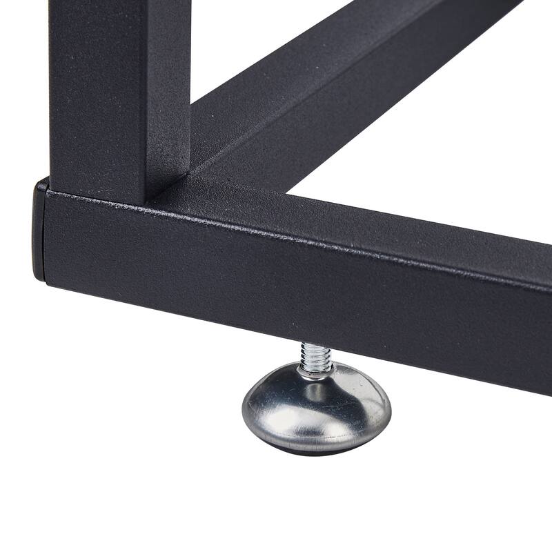 VECELO C-Shaped End Table Small Side Table Sofa Table with Metal Frame C-Shaped Couch Table Nightstand Set of 2