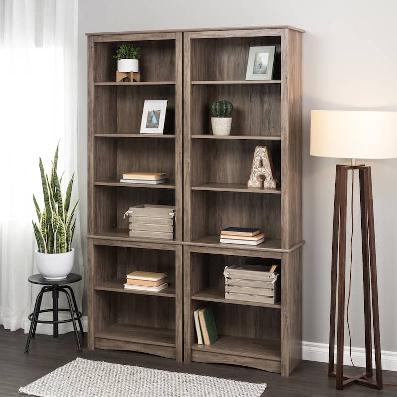 Prepac Tall 6-Shelf Bookcase - 26.25" W x 80" H x 14.5" D