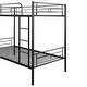 preview thumbnail 9 of 16, Black Twin over Twin Metal Bunk Bed with Fence & Ladder