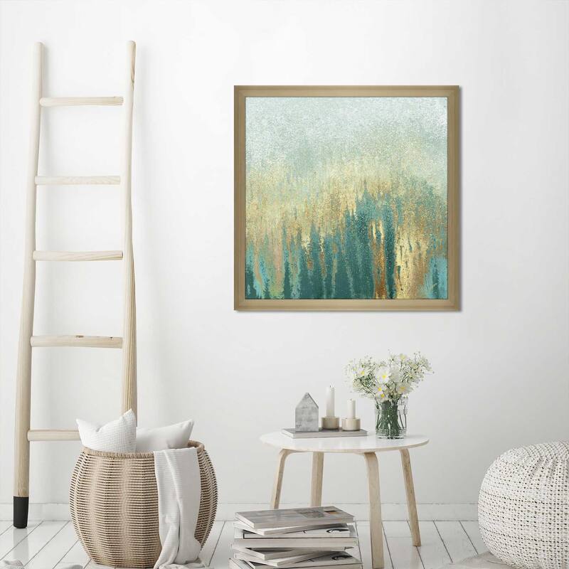 "Teal Golden Woods (Square)" Print on Acrylic