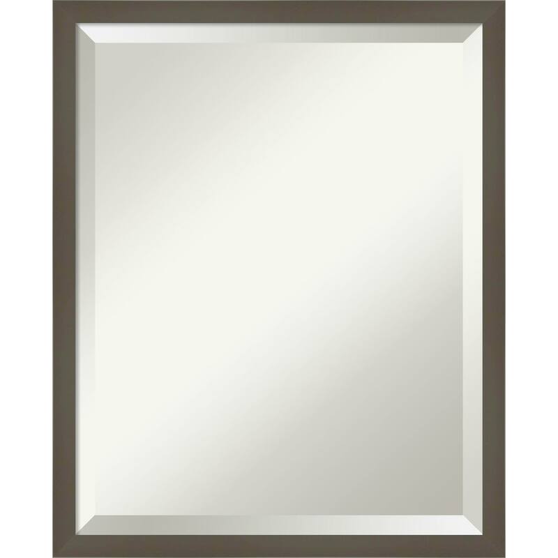 Beveled Wood Bathroom Wall Mirror - Svelte Frame