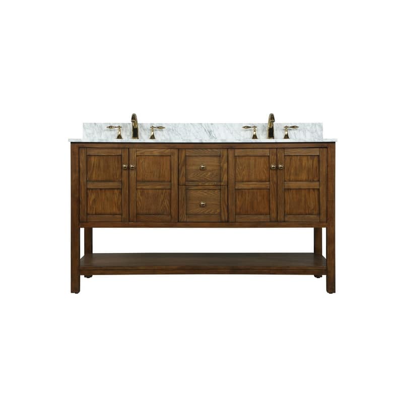 Modern 60" Double Bathroom Vanity Sink - 60"x21.5"x35"