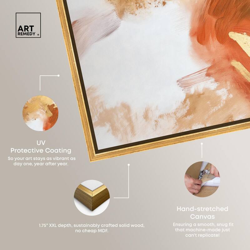Golden Bronze Ripple II Canvas by Art Remedy