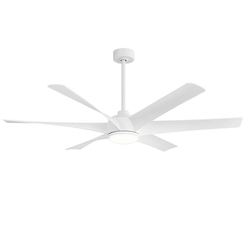 65 in. Integrated LED Indoor 6-Blade Ceiling Fan with Light and Remote Control Included