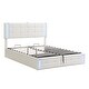 preview thumbnail 8 of 25, Full Size Upholstered Storage Bed with LED Lights, Hydraulic Storage System and USB Charging Station for Kids Teens Adults