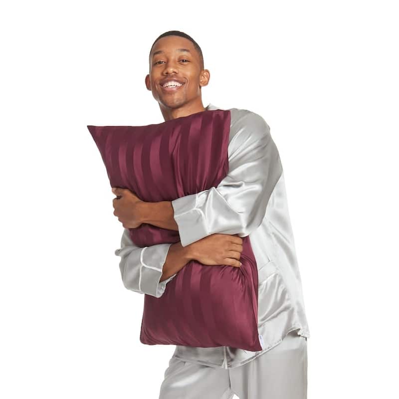 MYK Striped Mulberry Silk Pillowcase